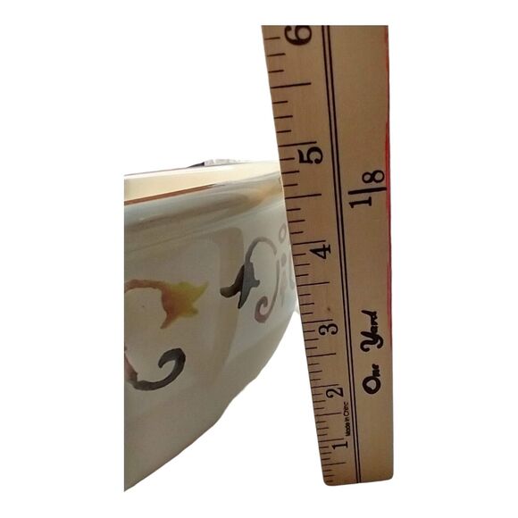 Portugal VICENZA by ARTIMINO 11.5” Round Mixing Serving Bowl Cream Scrolls - Picture 6 of 13